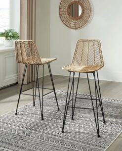 Angentree Natural Tall Barstool (Set Of 2)