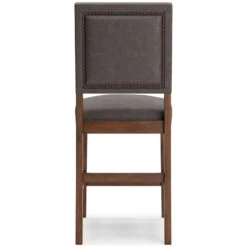 Benmara Grayish Brown Upholstered Barstool (Set Of 2) 11 Benmara Grayish Brown Upholstered Barstool (Set Of 2) -Ashley D466 124 barstool 6