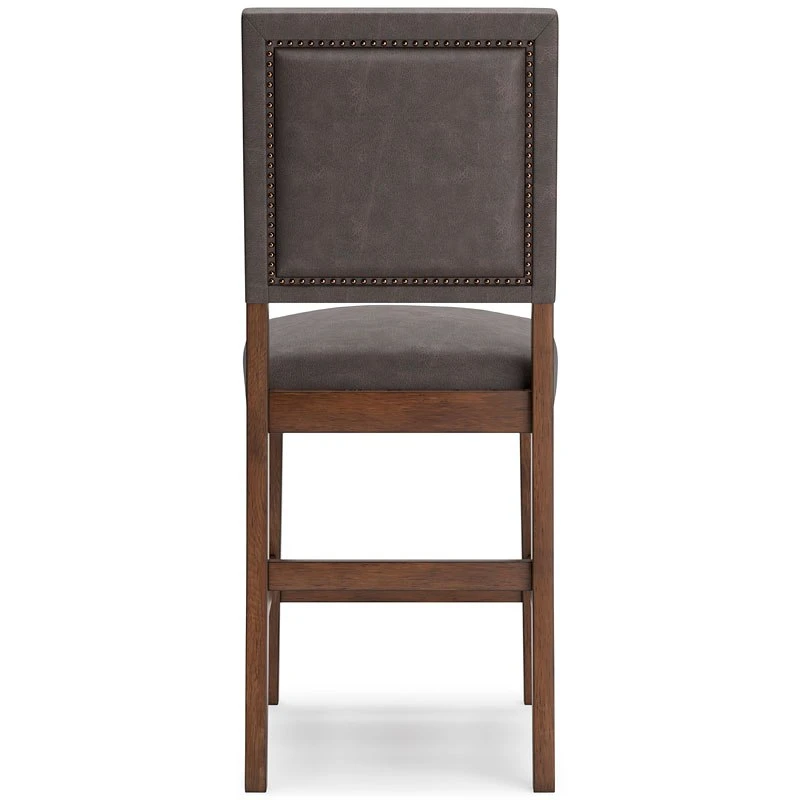 Benmara Grayish Brown Upholstered Barstool (Set Of 2) 6 Benmara Grayish Brown Upholstered Barstool (Set Of 2) - Image 6