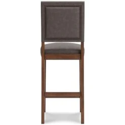 Benmara Grayish Brown Tall Upholstered Barstool (Set Of 2) -Ashley D466 130 barstool 6
