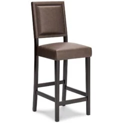 Benmara Brown Tall Upholstered Barstool (Set Of 2) -Ashley D466 230 barstool 4