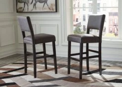 Leektree Gray Tall Barstool (Set Of 2)