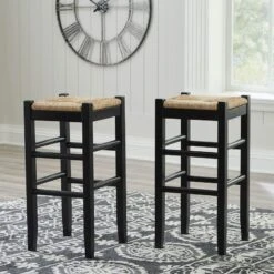 Mirimyn Black Tall Stool (Set Of 2)