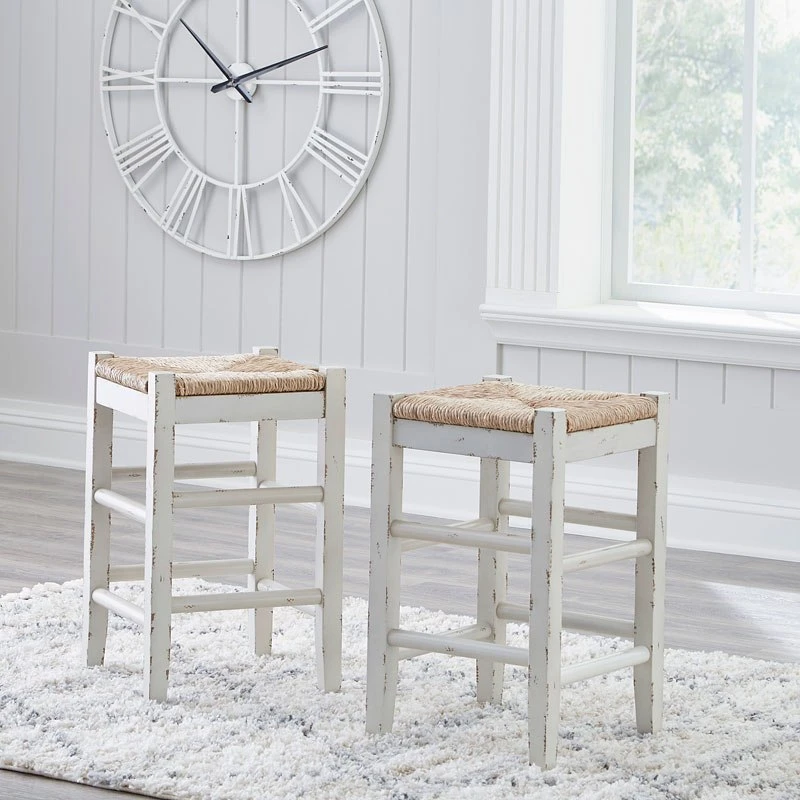 Mirimyn White Stool (Set Of 2) 1 Mirimyn White Stool (Set Of 2)