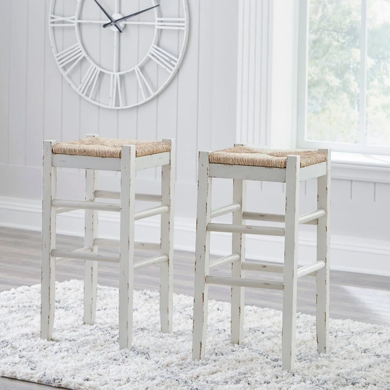 Mirimyn White Tall Stool (Set Of 2) 1 Mirimyn White Tall Stool (Set Of 2)