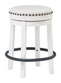 Valebeck White Swivel Stool 6 Valebeck White Swivel Stool -Ashley D546 324 stool 3
