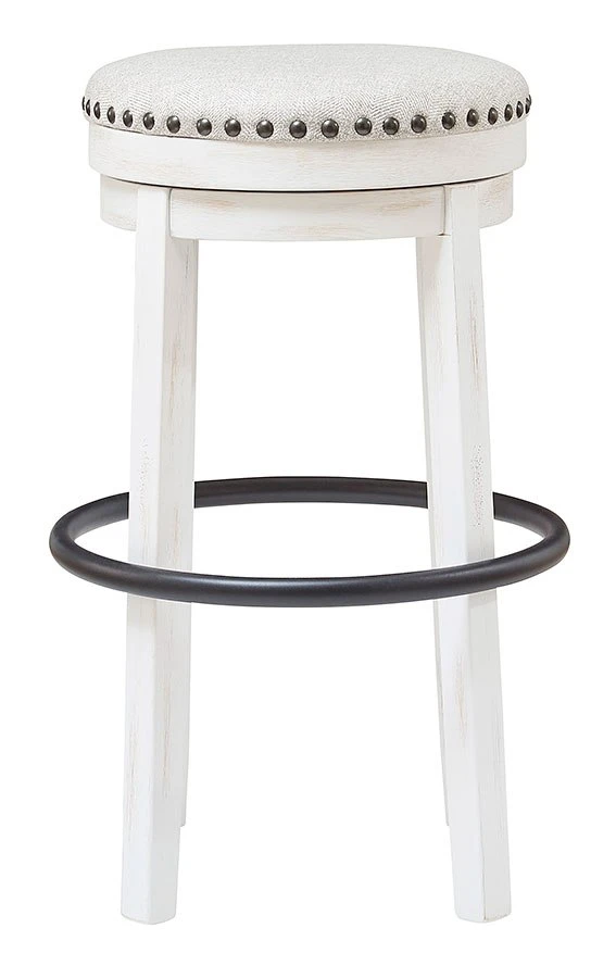 Valebeck White Tall Swivel Stool 3 Valebeck White Tall Swivel Stool - Image 3