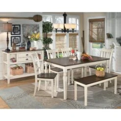 Whitesburg Dining Room Set W/ Bench -Ashley D583 25 bchdr set 2