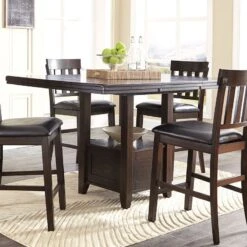 Haddigan Counter Height Dining Room Set 14 Haddigan Counter Height Dining Room Set -Ashley D596 42 table 1