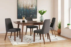 Lyncott Dining Room Set W/ Charcoal Chairs