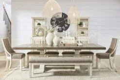 Bolanburg Extension Dining Room Set W/ Bench -Ashley D647 55B 55T 01 08 set 1