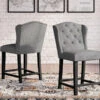 Jeanette Gray Counter Height Chair (Set Of 2)