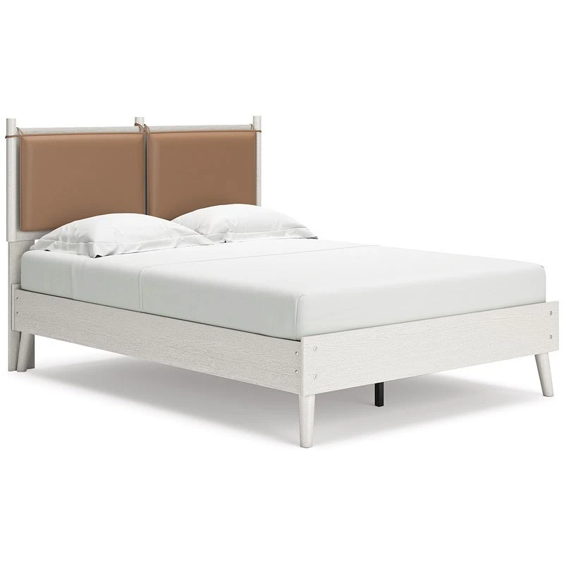 Aprilyn White Youth Platform Bed W/ Panel Headboard 1 Aprilyn White Youth Platform Bed W/ Panel Headboard