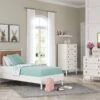 Aprilyn White Youth Platform Bedroom Set W/ Panel Headboard