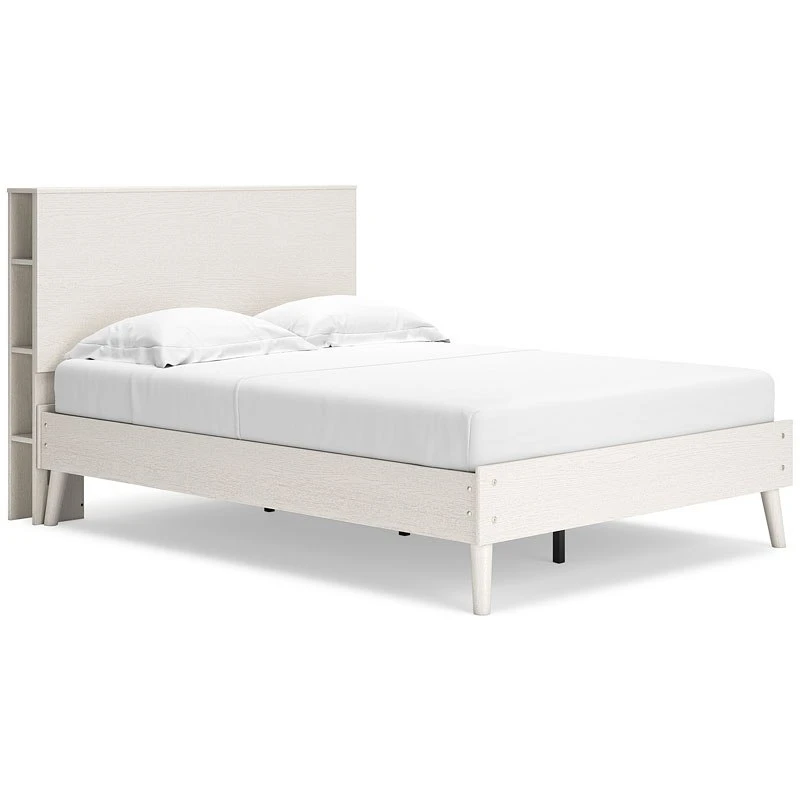 Aprilyn White Youth Platform Bedroom Set W/ Bookcase Headboard 2 Aprilyn White Youth Platform Bedroom Set W/ Bookcase Headboard - Image 2