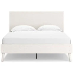 Aprilyn White Queen Platform Bed W/ Bookcase Headboard -Ashley EB1024 113 165 bed 3