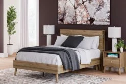 Aprilyn Honey Youth Platform Bed W/ Bookcase Headboard -Ashley EB1187 111 163 bed 2