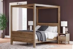 Aprilyn Honey Canopy Bed -Ashley EB1187 189 181 186 bed 2