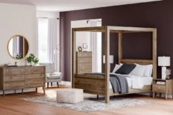 Aprilyn Honey Canopy Bedroom Set -Ashley EB1187 189 181 186 br set 1