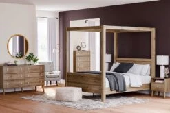 Aprilyn Honey Canopy Bedroom Set -Ashley EB1187 189 181 186 br set 2