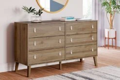 Aprilyn Honey Six Drawer Dresser