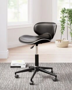 Beauenali Home Office Desk Chair (Black)