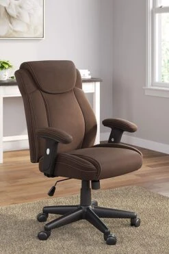 Corbindale Brown Home Office Swivel Chair