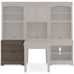 Janismore Home Office Set W/ 63 Inch Desk 24 Janismore Home Office Set W/ 63 Inch Desk -Ashley H776 40B drawer base 1