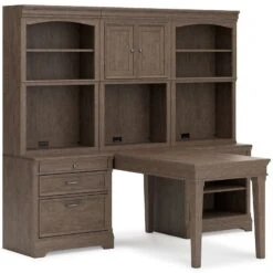 Janismore 6-Piece Bookcase Wall Unit W/ Desk