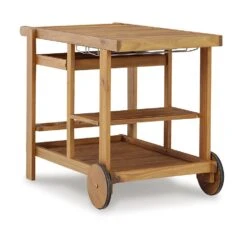 Kailani Serving Cart (Light Brown) -Ashley P030 660 serving cart 11