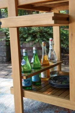 Kailani Serving Cart (Light Brown) -Ashley P030 660 serving cart 7