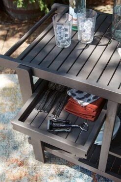 Kailani Serving Cart (Gray) -Ashley P030 661 serving cart 4