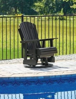 Hyland Wave Outdoor Seating Set (Black) -Ashley P108 820 chair 1