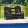 Hyland Wave Outdoor Seating Set (Black)