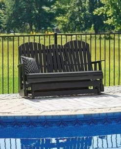 Hyland Wave Outdoor Seating Set (Black) -Ashley P108 835 loveseat 2