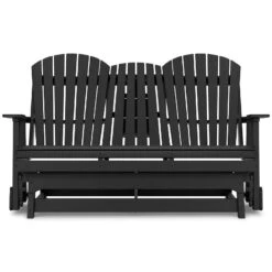 Hyland Wave Outdoor Seating Set (Black) -Ashley P108 835 loveseat 3
