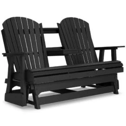 Hyland Wave Outdoor Seating Set (Black) -Ashley P108 835 loveseat 5