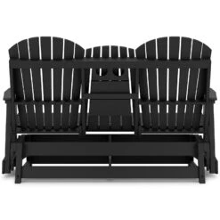 Hyland Wave Outdoor Seating Set (Black) -Ashley P108 835 loveseat 7