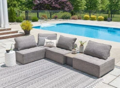 Bree Zee Outdoor 5-Piece Sectional W/ End Table -Ashley P160 8214 703 sectional 3