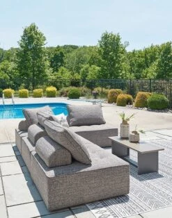 Bree Zee Outdoor 5-Piece Sectional W/ End Table -Ashley P160 8214 703 sectional 4