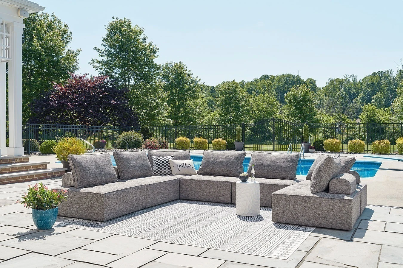 Bree Zee Outdoor 7-Piece Sectional 1 Bree Zee Outdoor 7-Piece Sectional