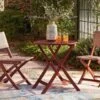Safari Peak 3-Piece Outdoor Folding Bistro Set (Brown)
