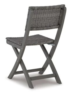 Safari Peak 3-Piece Outdoor Folding Bistro Set (Gray) -Ashley P201 050 set 8