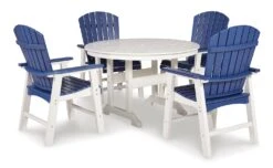 Crescent Luxe Outdoor Dining Set W/ Toretto Chairs -Ashley P207 615 P209 601A set 2