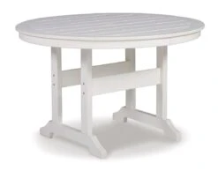 Crescent Luxe Outdoor Dining Table W/ Umbrella Option