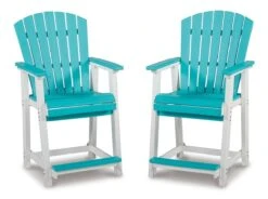 Eisely Outdoor Counter Height Chair (Set Of 2) -Ashley P208 124 barstool 3 1