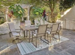 Beach Front Outdoor Dining Set W/ Sling Chairs -Ashley P323 635 601A set 1