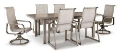 Beach Front Outdoor Dining Set W/ Sling Chairs -Ashley P323 635 601A set 5