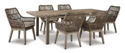 Beach Front Outdoor Dining Set -Ashley P323 635 P399 601A set 4