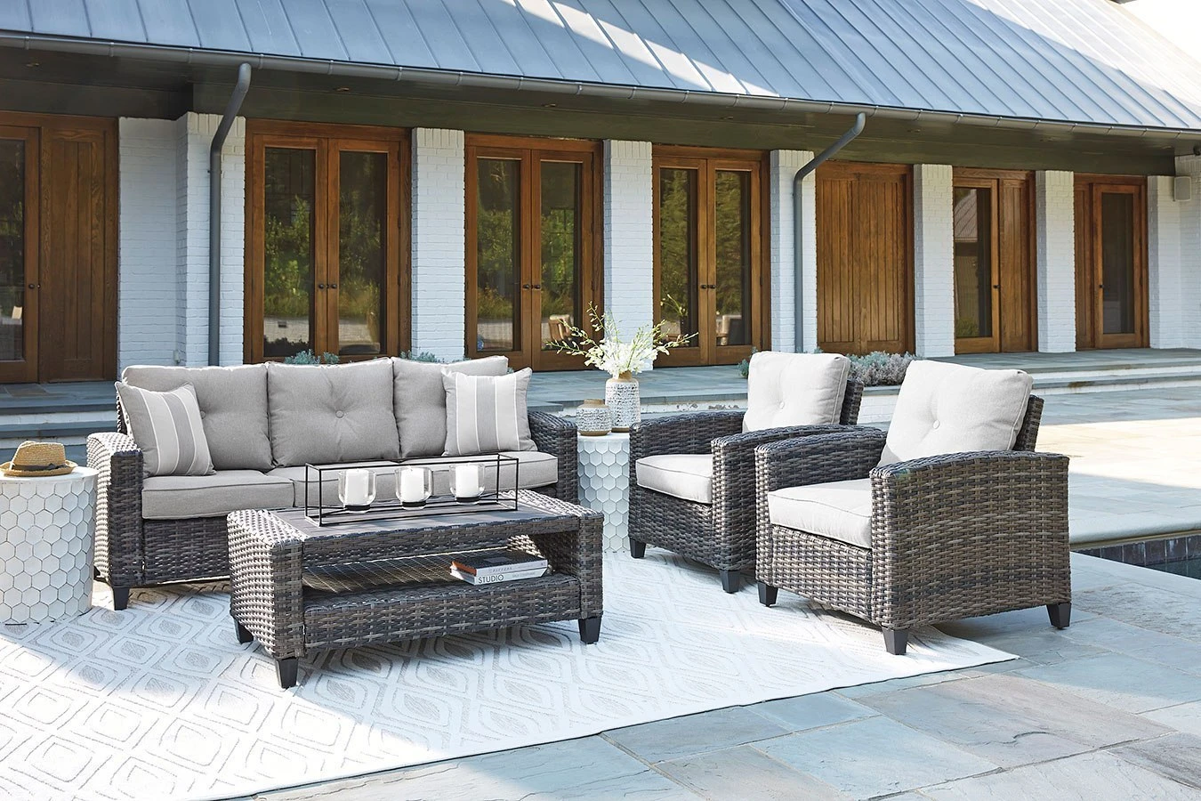 Cloverbrooke 4-Piece Outdoor Seating Set 1 Cloverbrooke 4-Piece Outdoor Seating Set